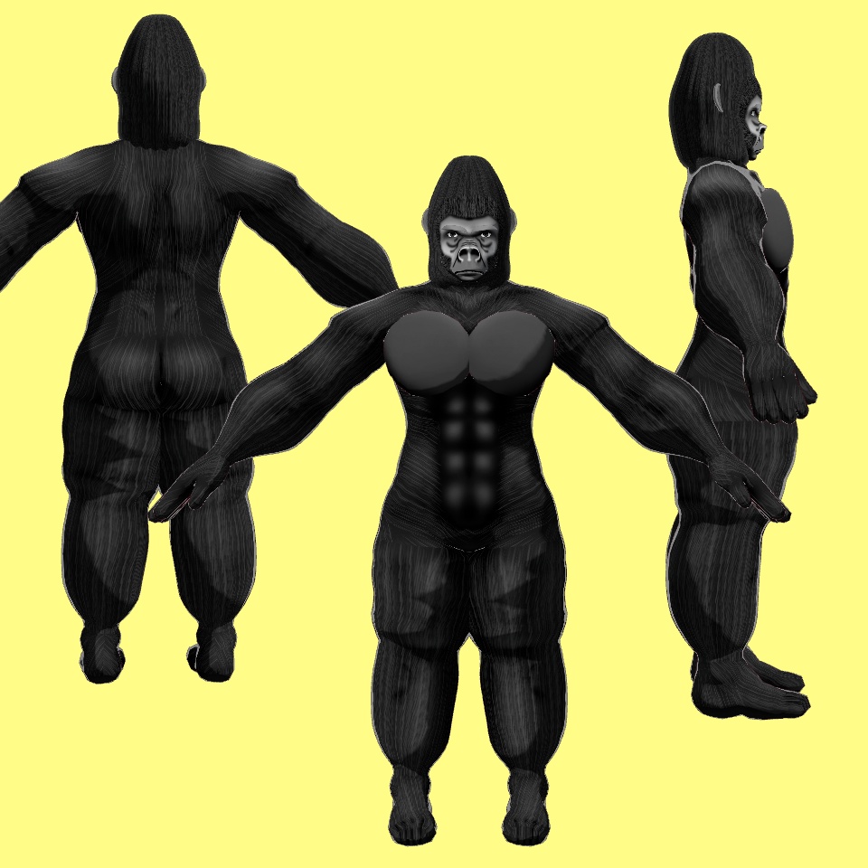 【VRoid】ゴリラアバター【VRM】