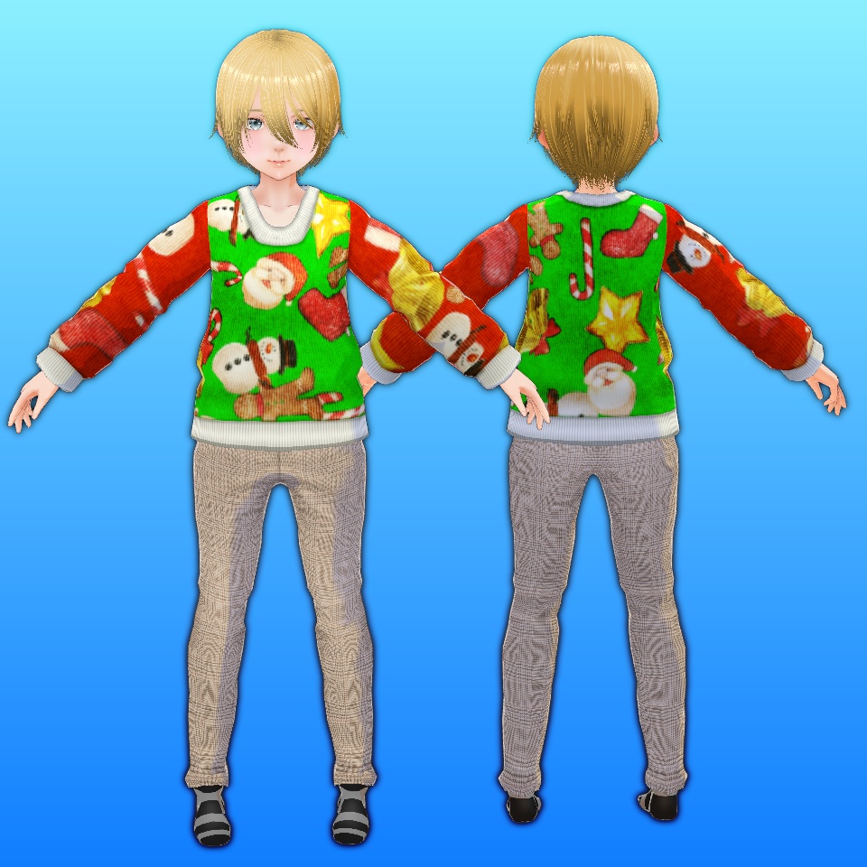 【VRoid】クリスマス柄セーター【無料】