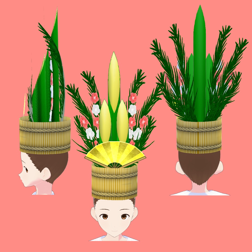 【VRoid】頭門松【FREE】