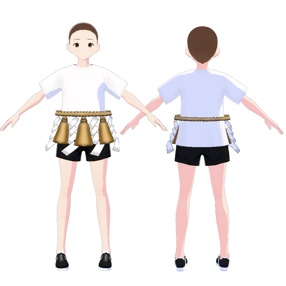 【VRoid】しめ縄ベルト【FREE】