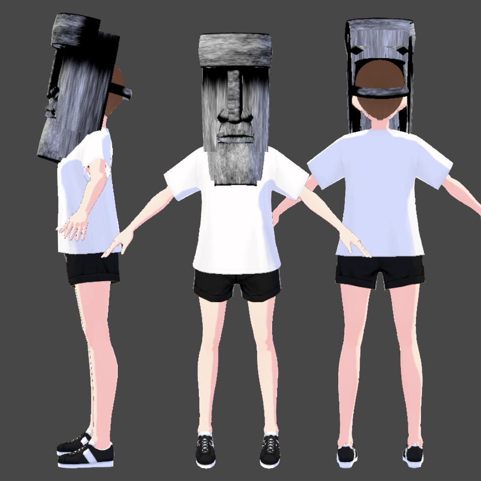 【VRoid】モアイ仮面【FREE】