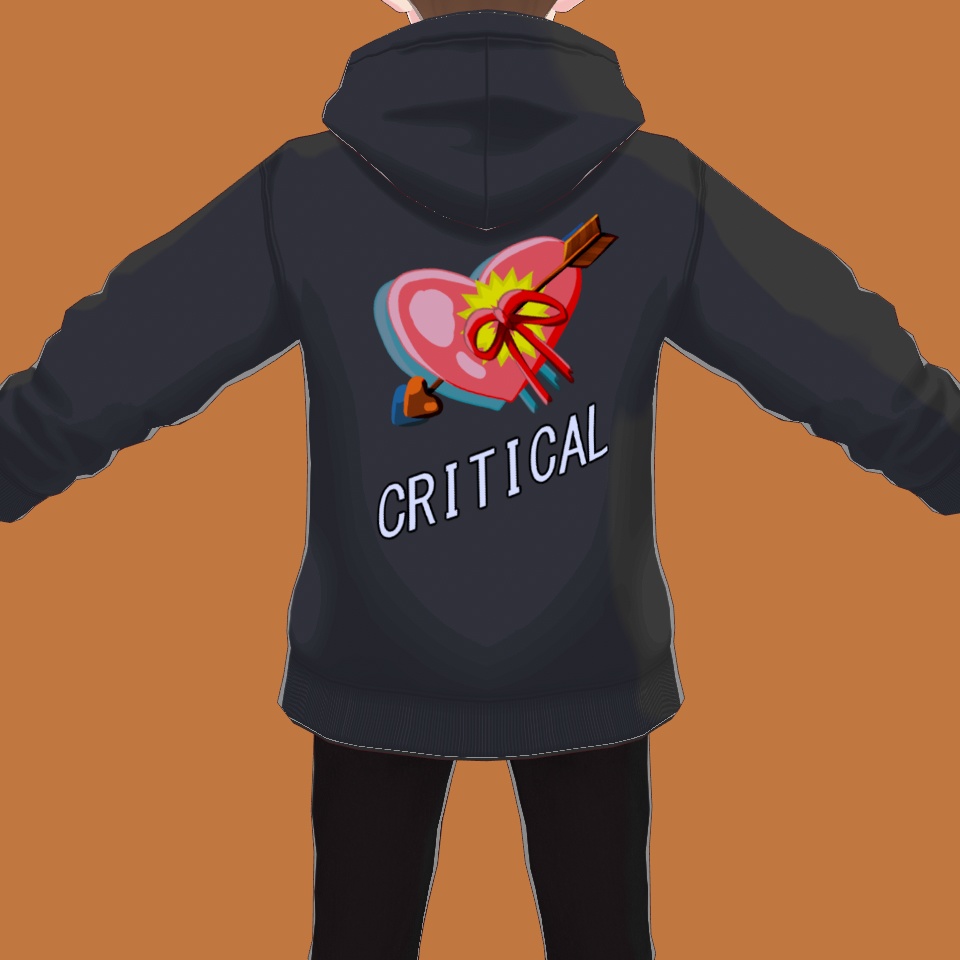 【VRoid】バレンタインパーカー【FREE】