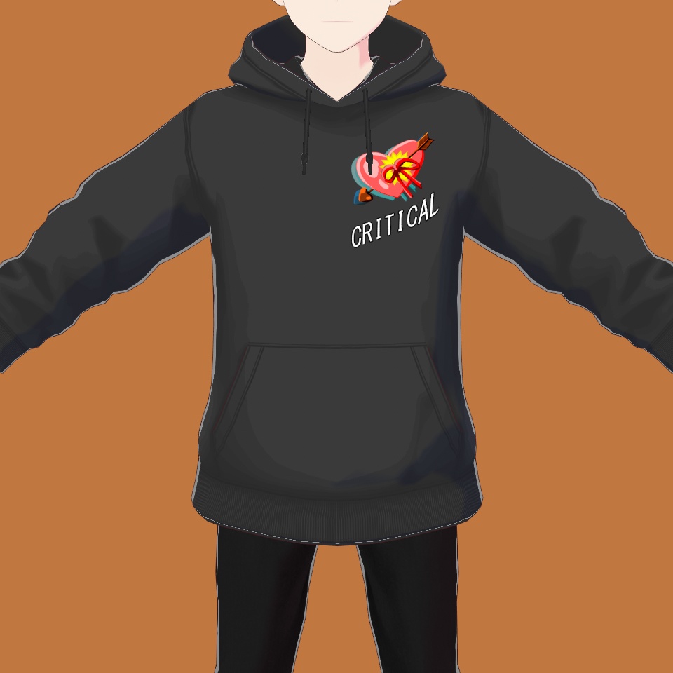 【VRoid】バレンタインパーカー【FREE】