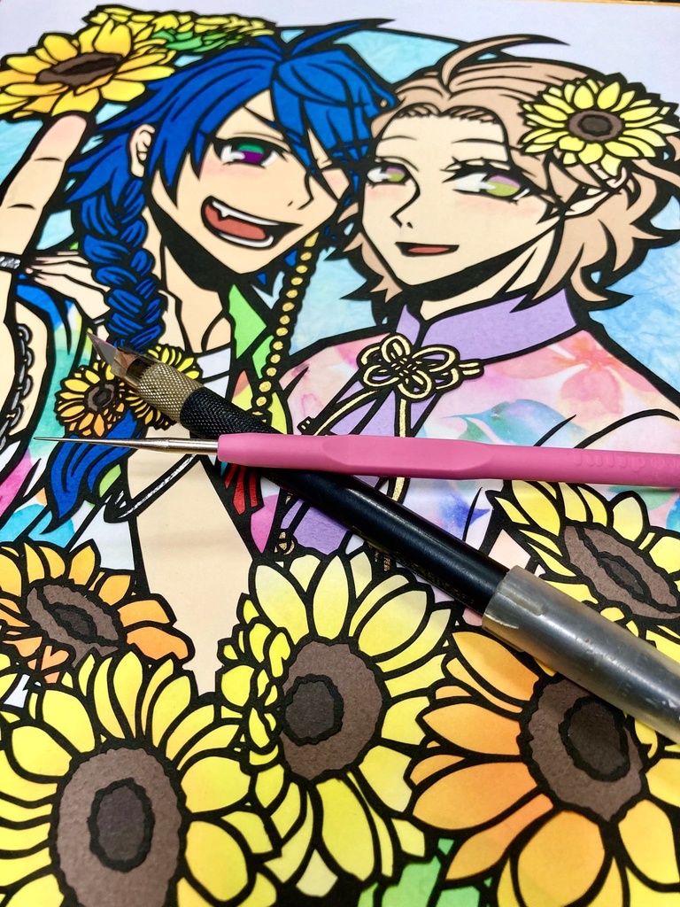 帝幻切り絵色紙③