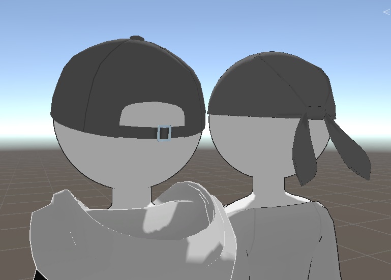 キャップ&バンダナ【白ハゲくん想定】