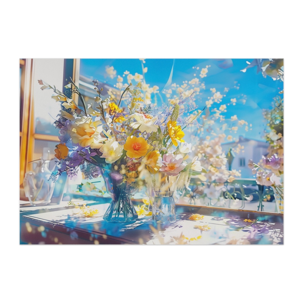 陽射しに映える花