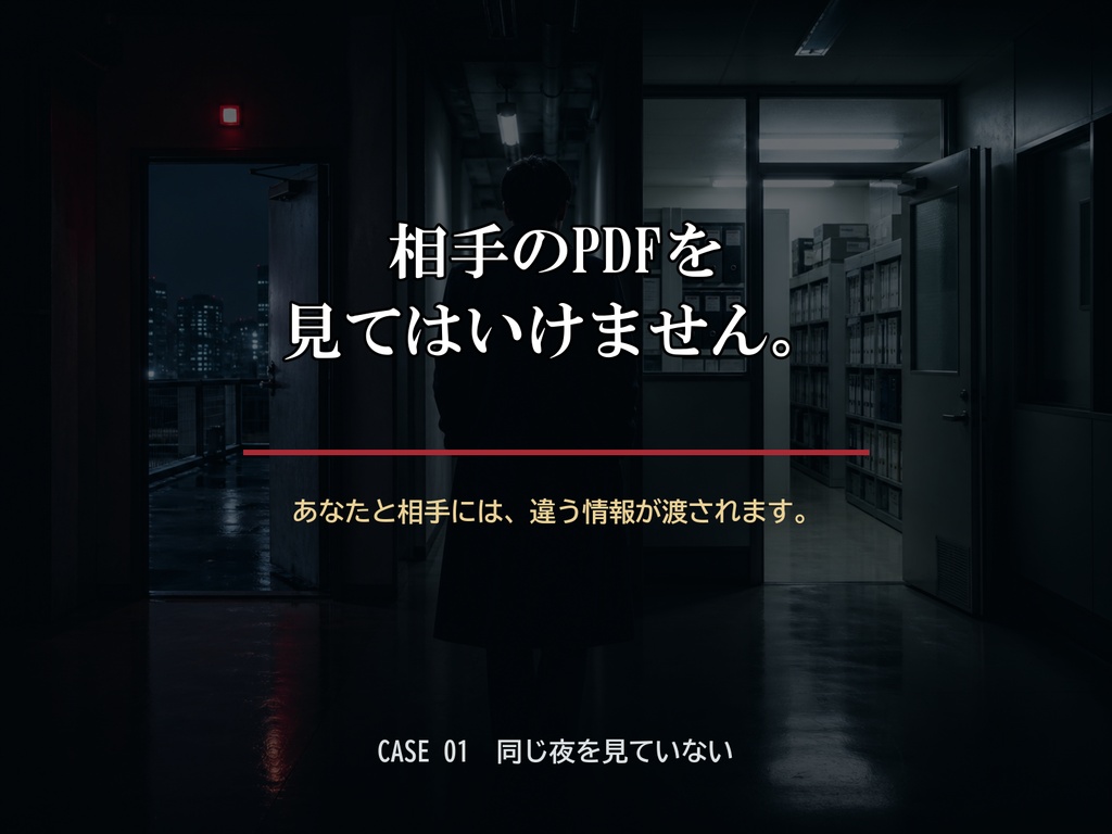 2人で遊べる会話型ミステリー CASE 01「同じ夜を見ていない」