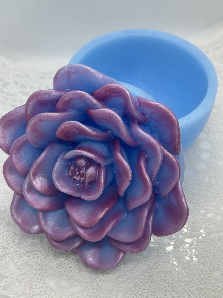 エケベリア風小物入水色×ピンクBアクセサリーケース インテリア 多肉植物 置物 プレゼントや贈り物に 2液レジン ハンドメイド
