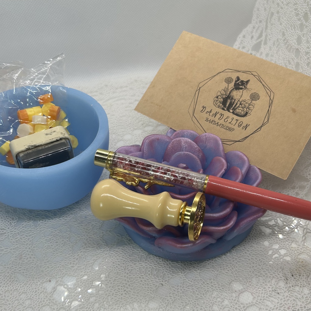 エケベリア風小物入水色×ピンクBアクセサリーケース インテリア 多肉植物 置物 プレゼントや贈り物に 2液レジン ハンドメイド