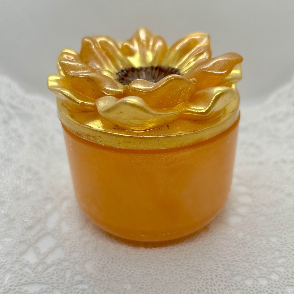 アネモネ風小物入れオレンジアクセサリーケース ハンドメイド2液レジンインテリア 置物プレゼントや贈り物に2液レジン ハンドメイド