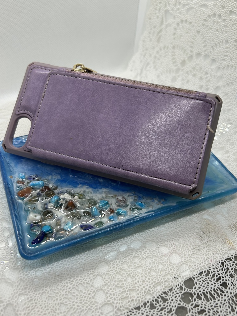 眠り狼は海辺の夢を見る アクセサリートレー ピアス イヤリング 収納 小物入れ メガネスタンド スマホスタンド2液レジン青推し色