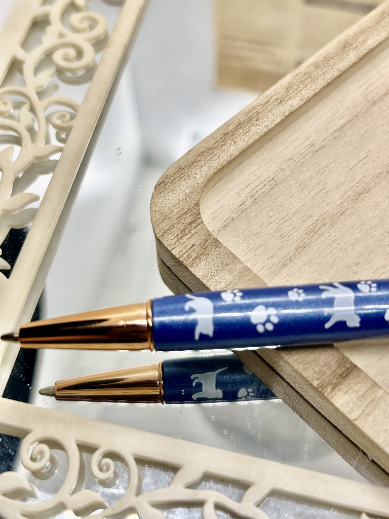 ⑩猫柄ハーバリウムボールペン本体マリンブルー×オレンジ水色金木犀入りハンドメイドドライフラワー文房具筆記用具プレゼント推し色