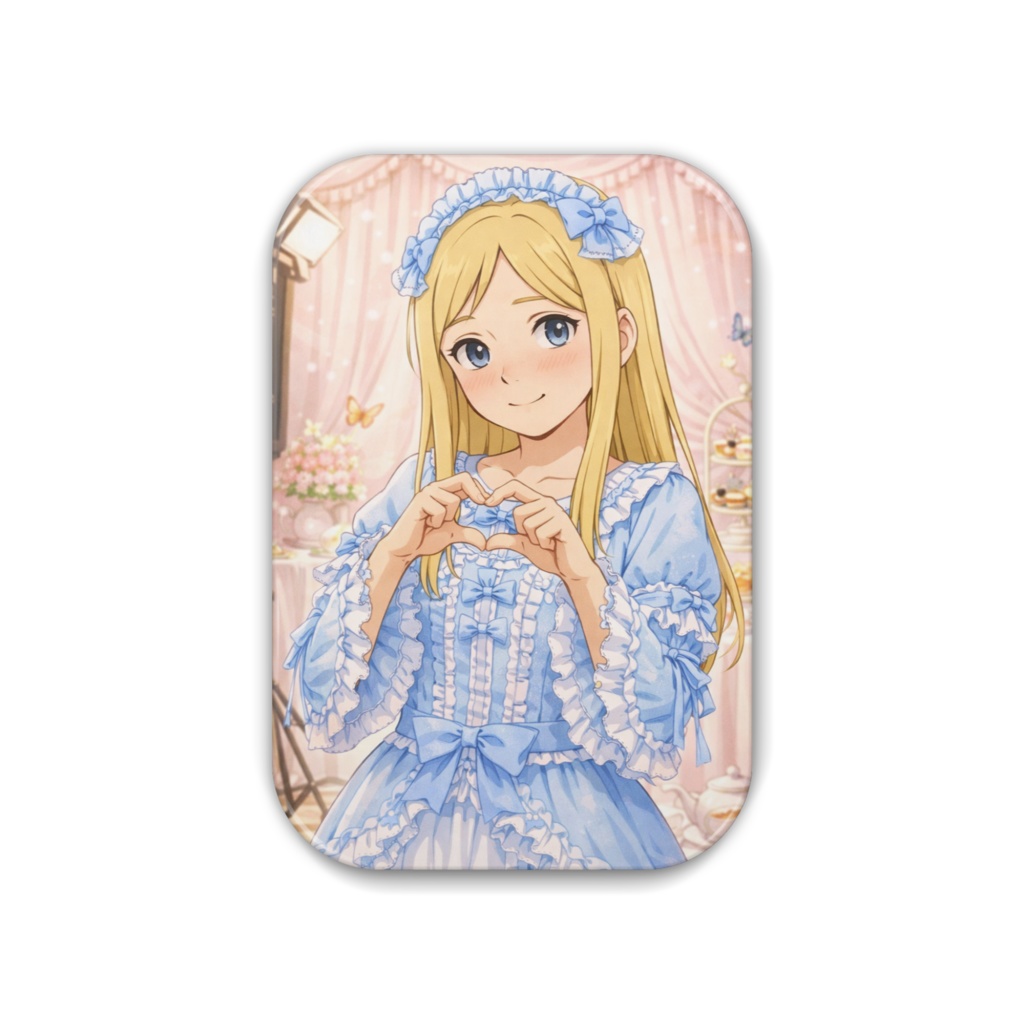 缶バッジ　角丸　ヘットのガーリーワンピース