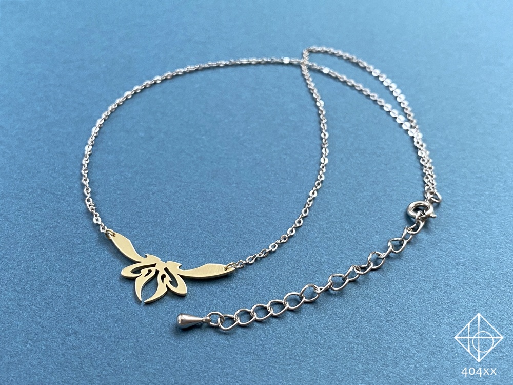 〈妖精角の結び目〉真鍮/ネックレス