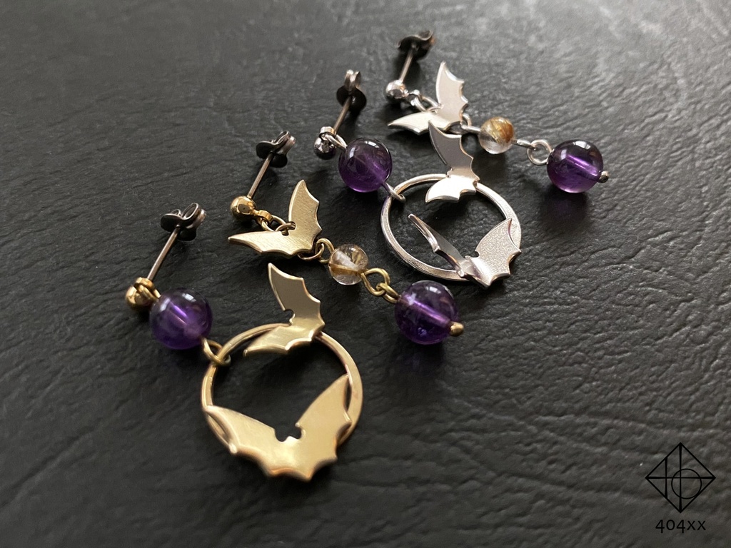 〈夜の使者〉片耳ピアス/イヤリング