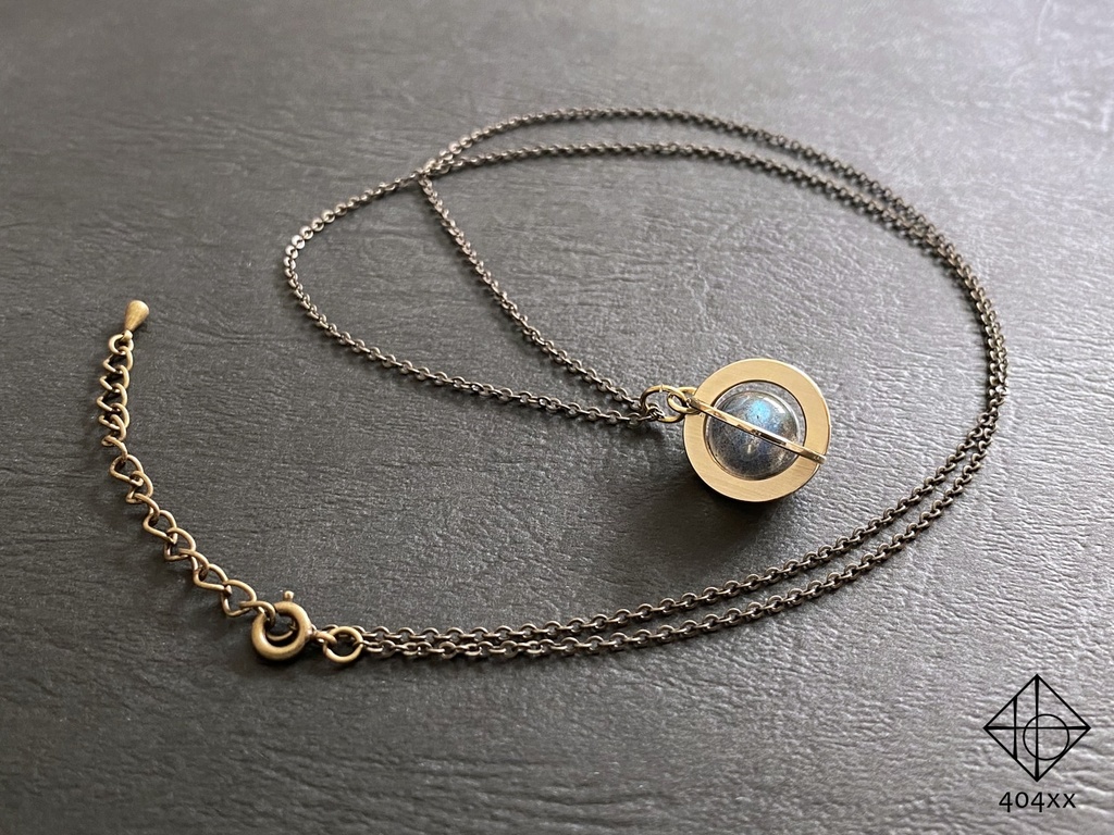 〈天球標本/極光〉ペンダント