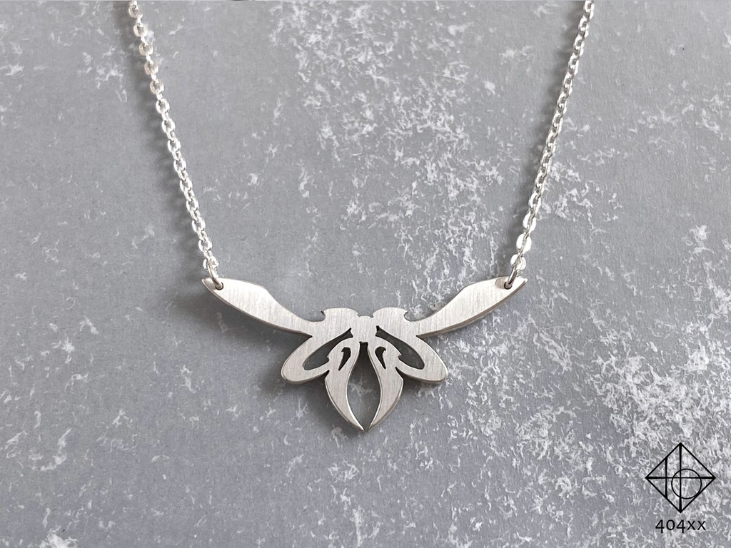 〈妖精角の結び目〉純銀/ネックレス