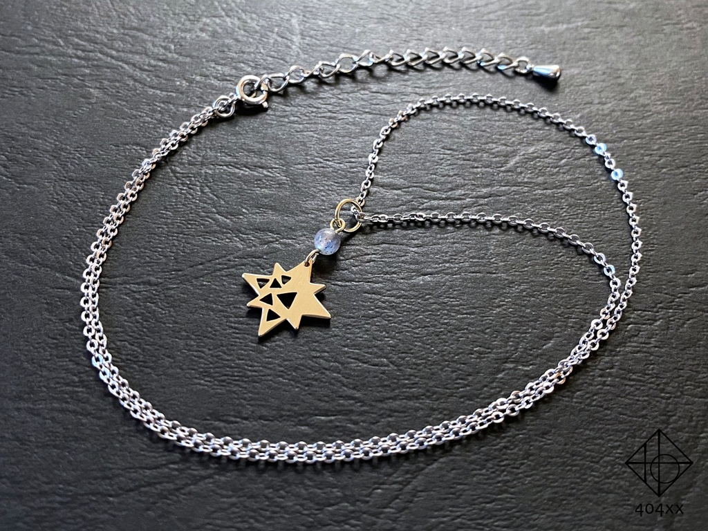 〈星影〉真鍮/ネックレス,耳飾り