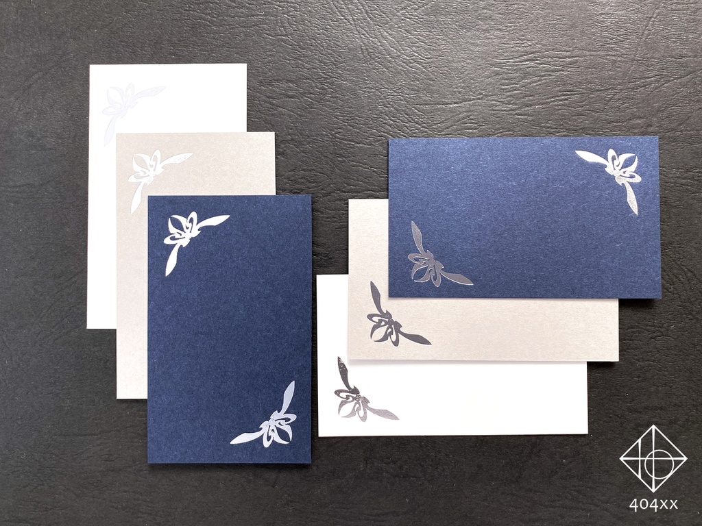 〈妖精角の結び目〉彫金箔押しカード 3枚組