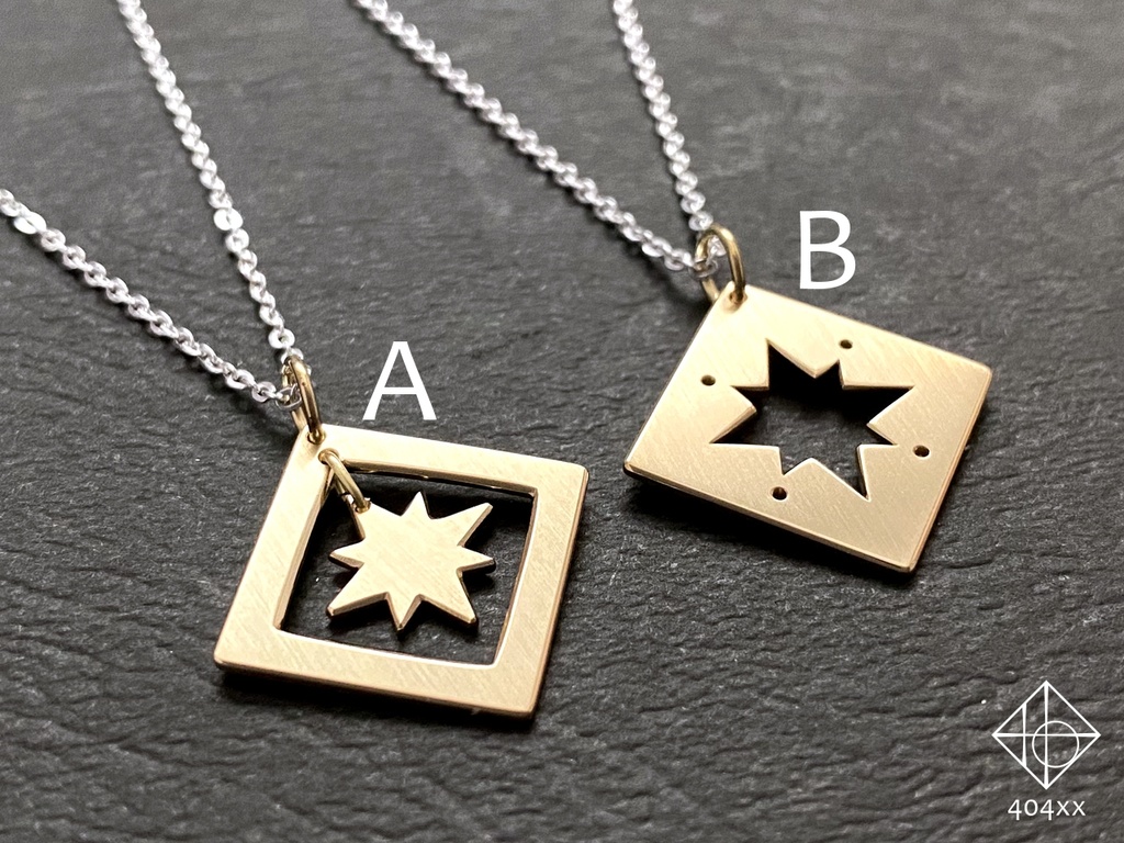 〈星の標〉真鍮/ネックレス