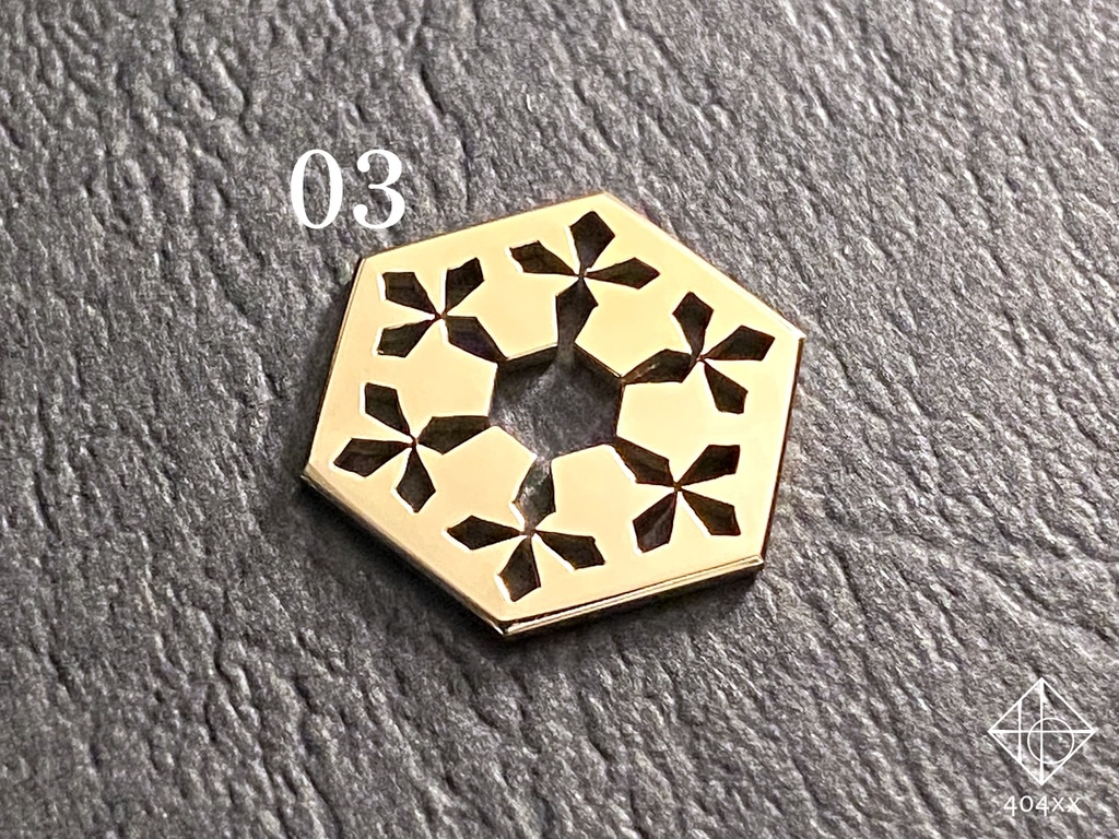 〈雪花結晶〉透かし細工のチップ