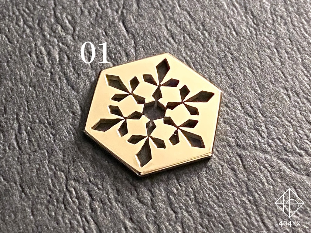 〈雪花結晶〉透かし細工のチップ