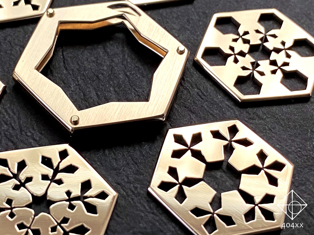 〈雪花結晶〉ペンダント+チップ1枚のセット