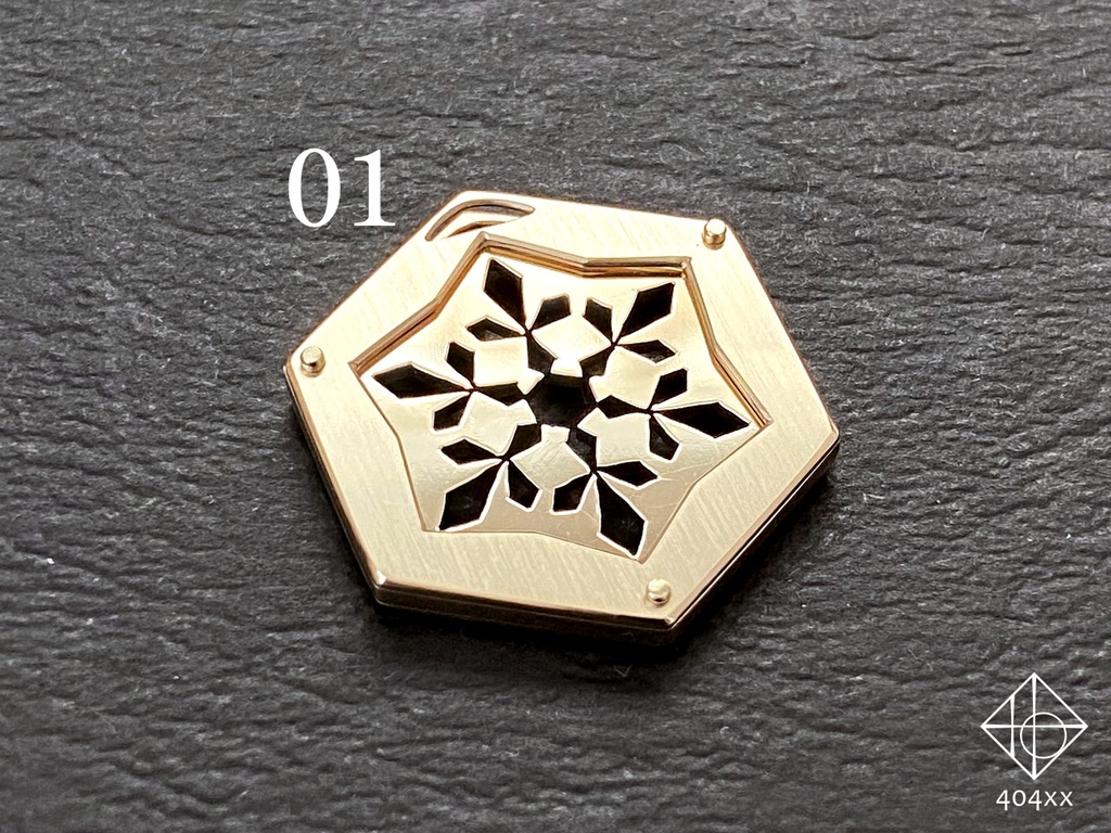 〈雪花結晶〉ペンダント+チップ1枚のセット