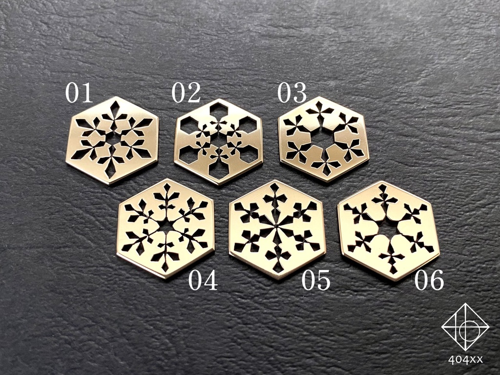 〈雪花結晶〉ペンダント+チップ1枚のセット