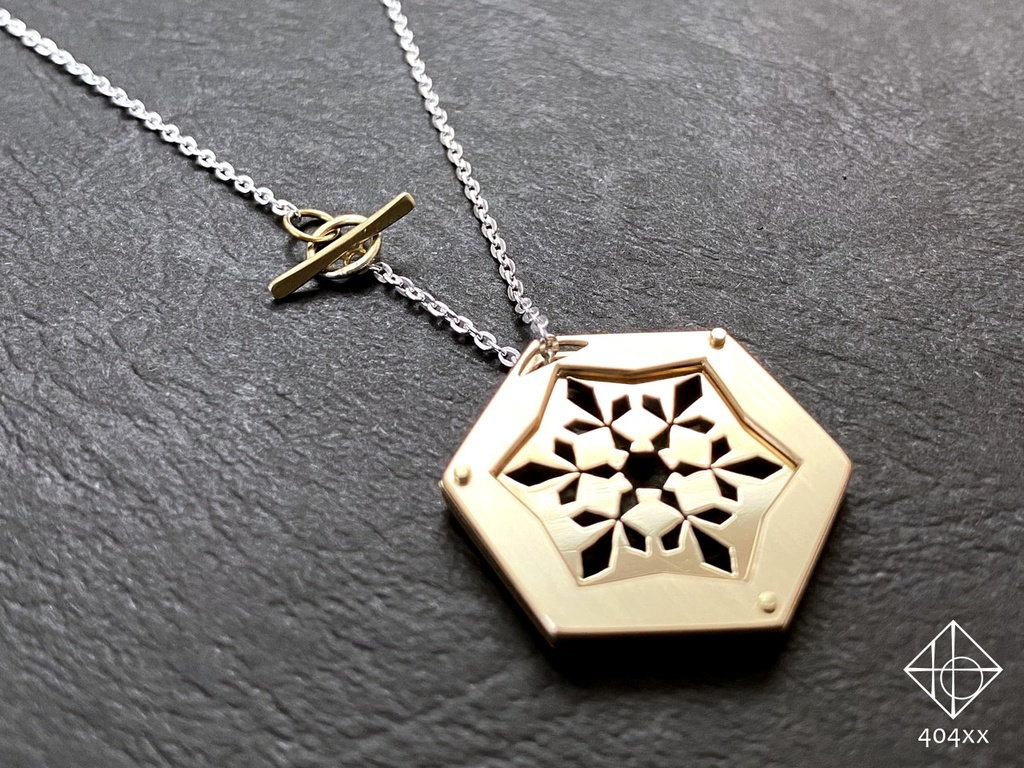 〈雪花結晶〉ペンダント+チップ1枚のセット