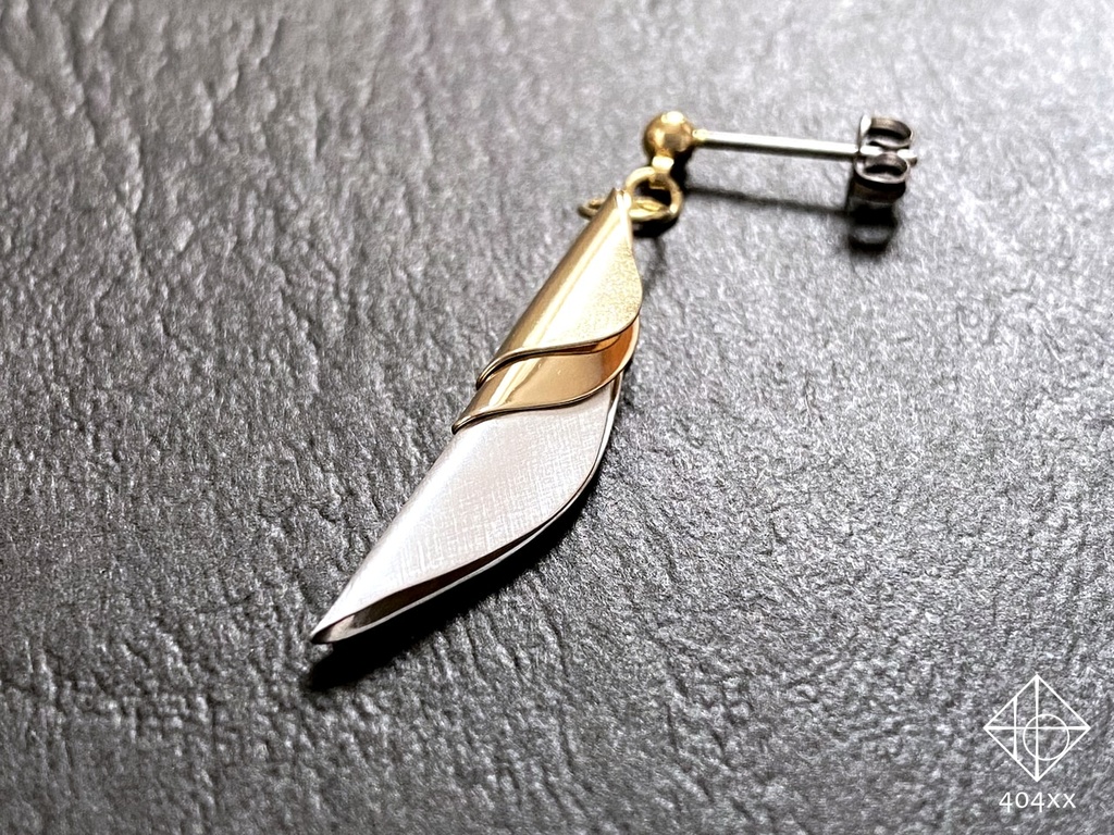 〈耀芽〉純銀×真鍮 ピアス/イヤリング