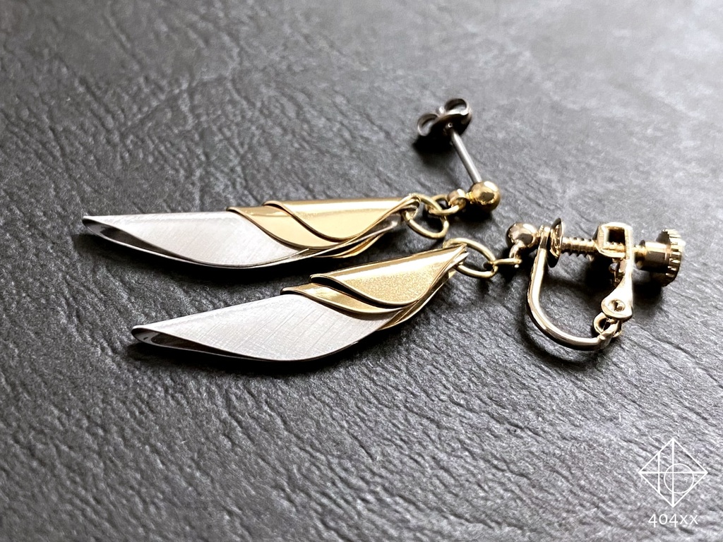 〈耀芽〉純銀×真鍮 ピアス/イヤリング
