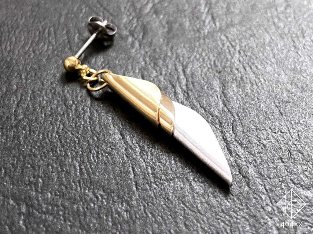 〈耀芽〉純銀×真鍮 ピアス/イヤリング