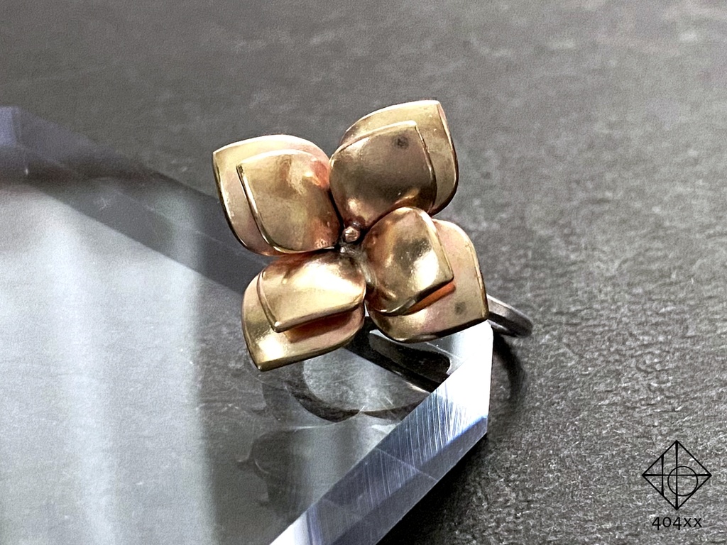 試作〈彩花〉イヤーカフ