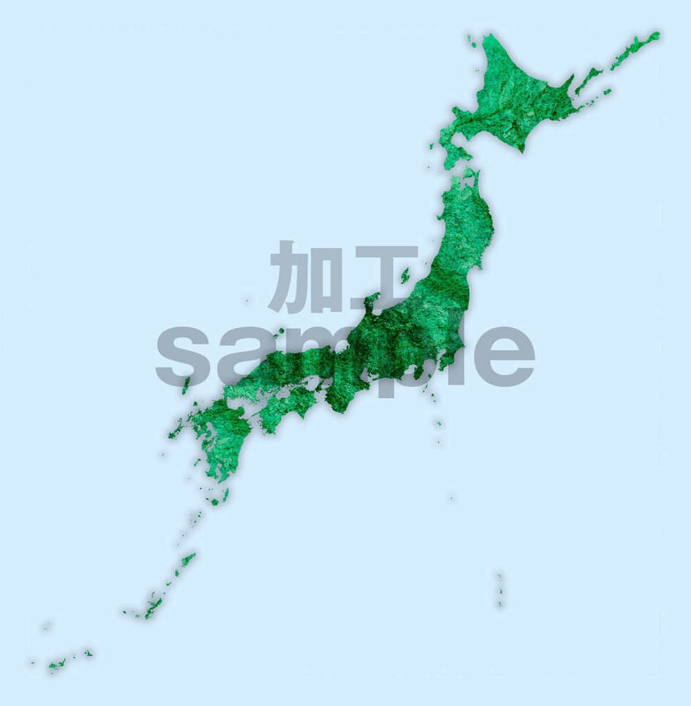 ふつうの白地図 日本全図 高精細