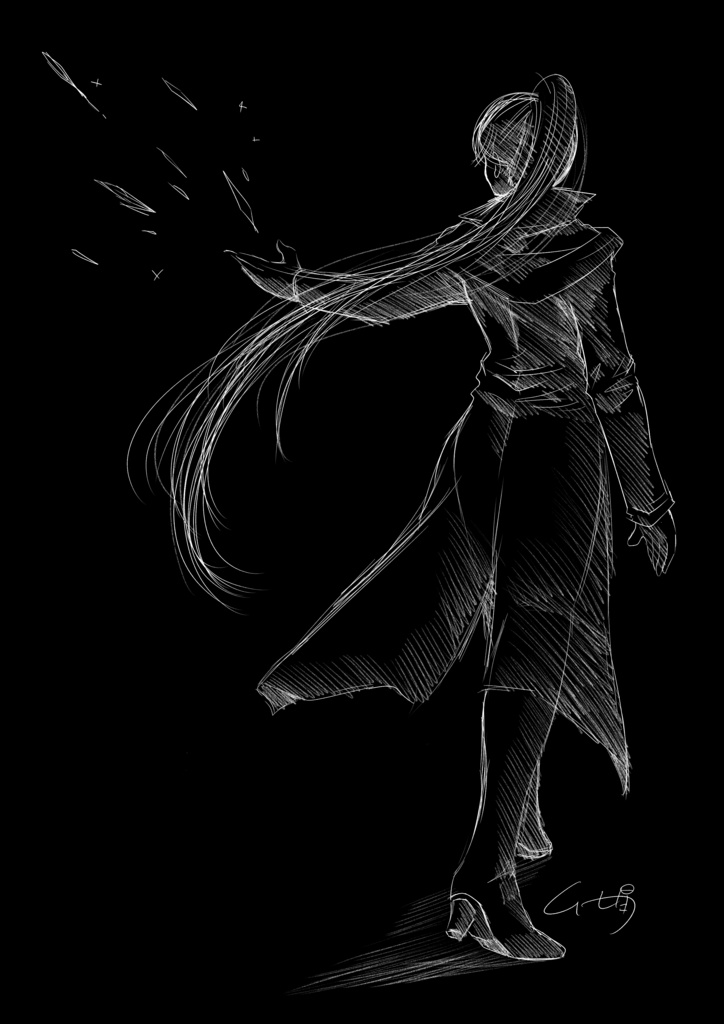 BlackHood両面プリント プルオーバーパーカー 黒