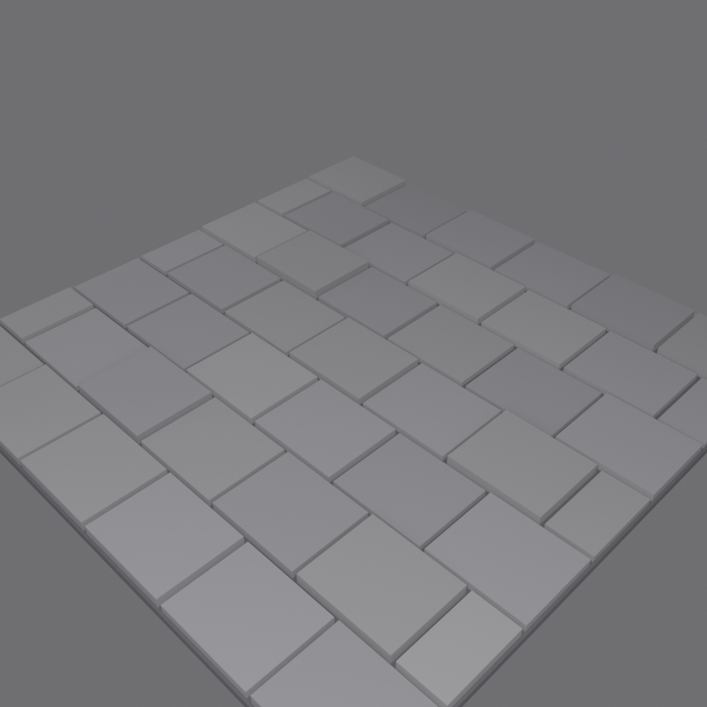 和風ローポリ石畳タイル3Dモデル｜Low Poly Stone Pavement - Seamless Japanese Tile