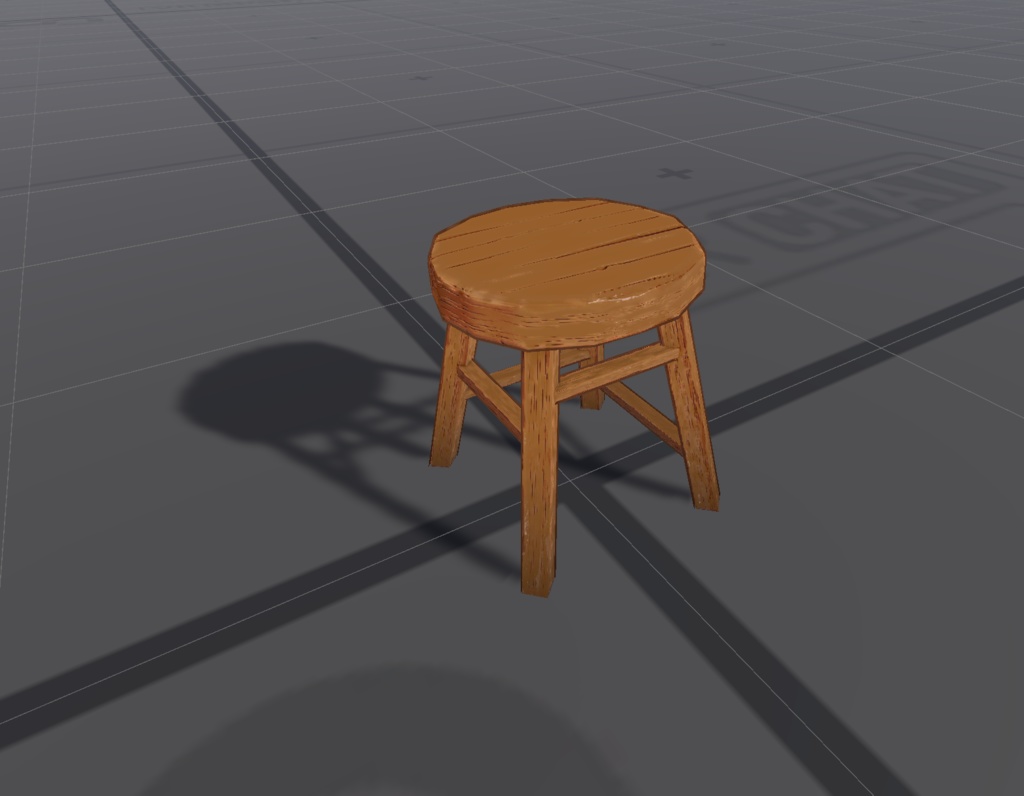 Free_DL_アニメ風ローポリ椅子