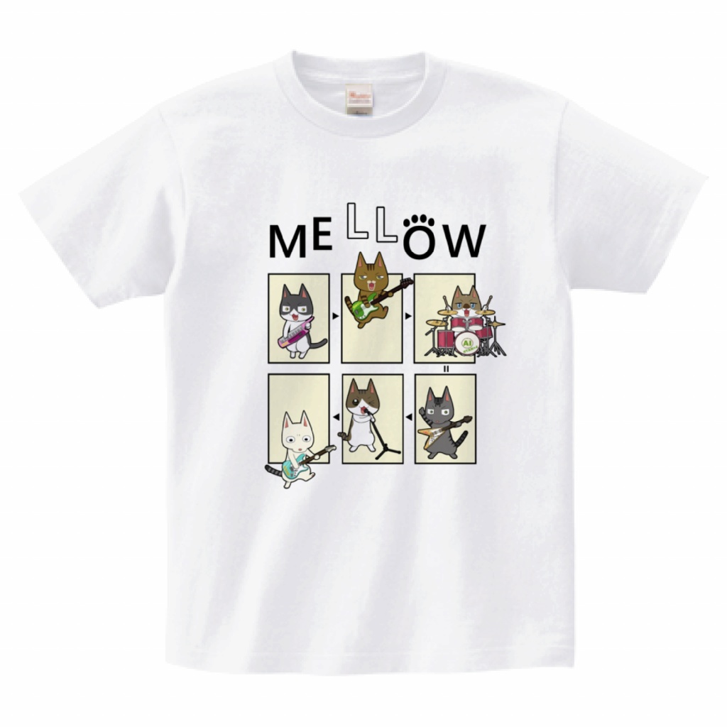 にゃん×4 Tシャツ　白XLサイズ