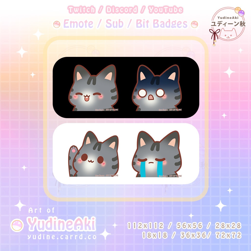 灰色の猫の絵文字