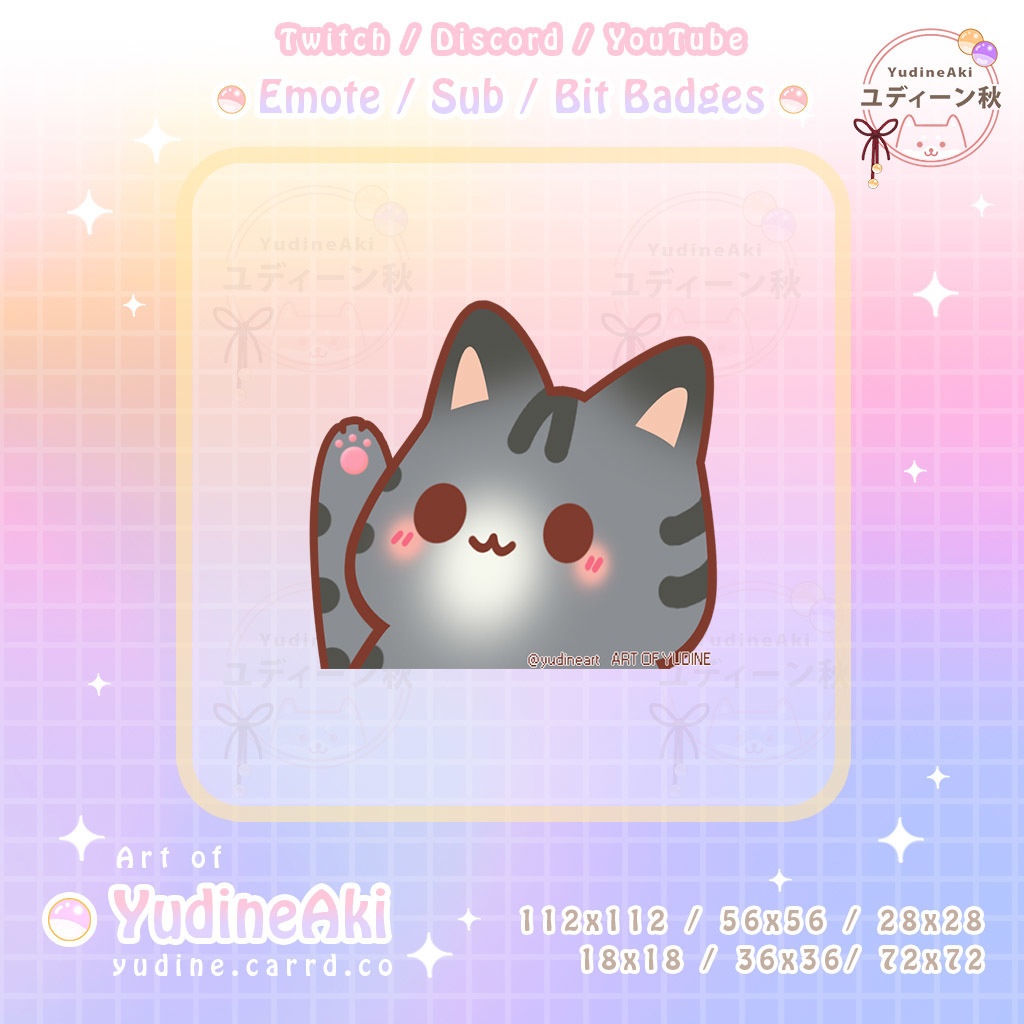 灰色の猫の絵文字