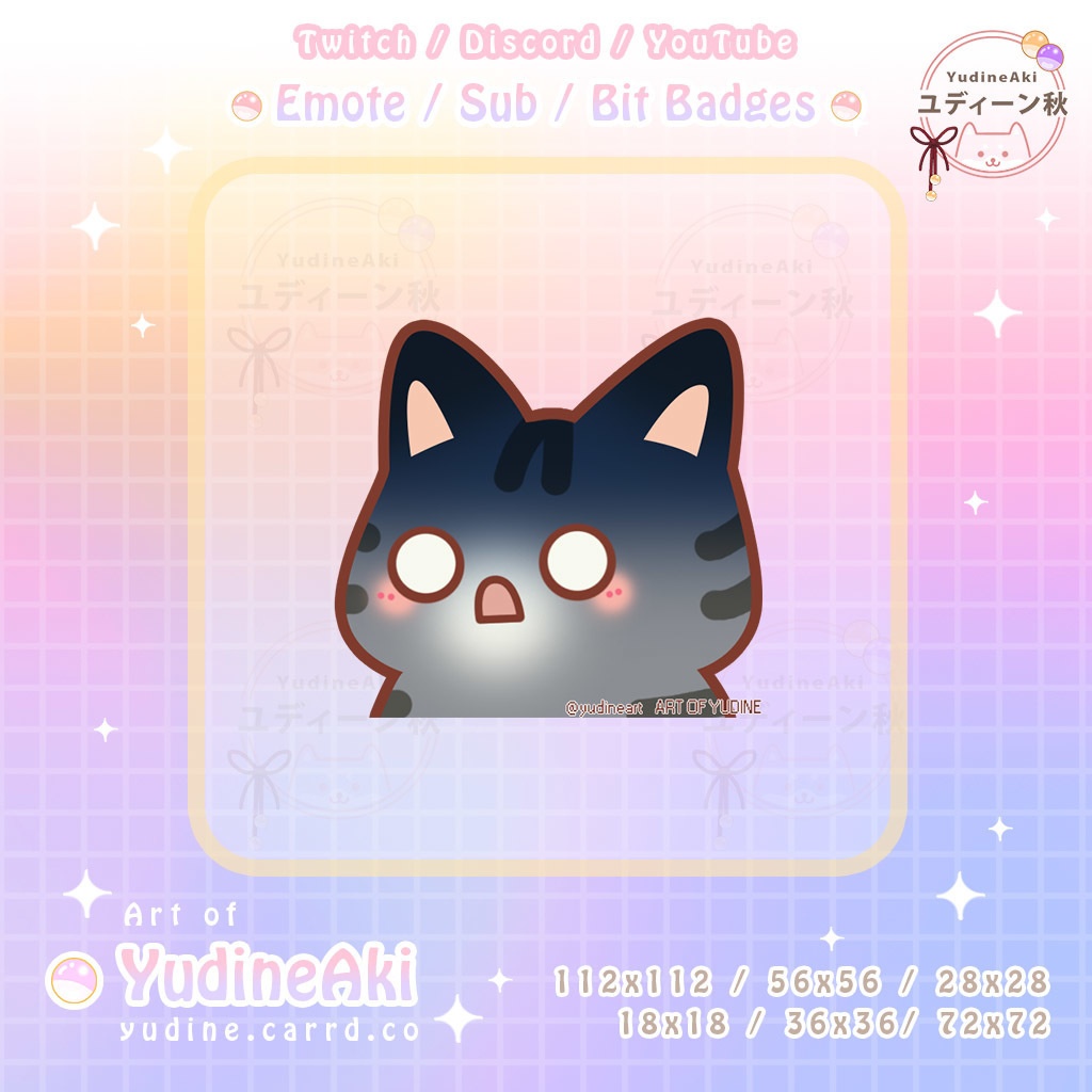 灰色の猫の絵文字