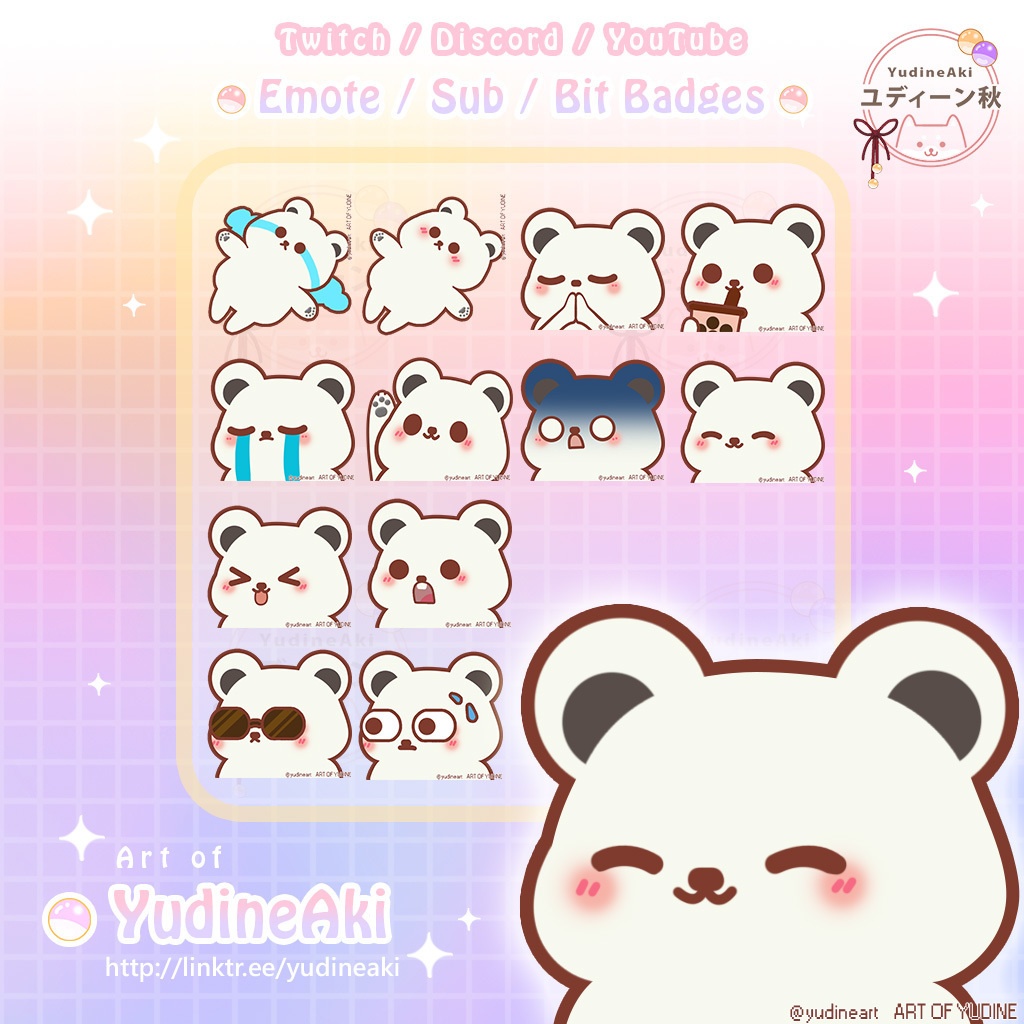 白熊の絵文字(12個)