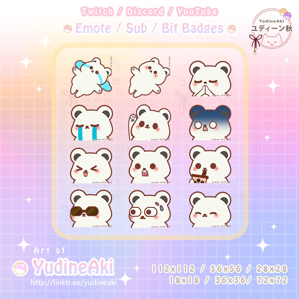 白熊の絵文字(12個)