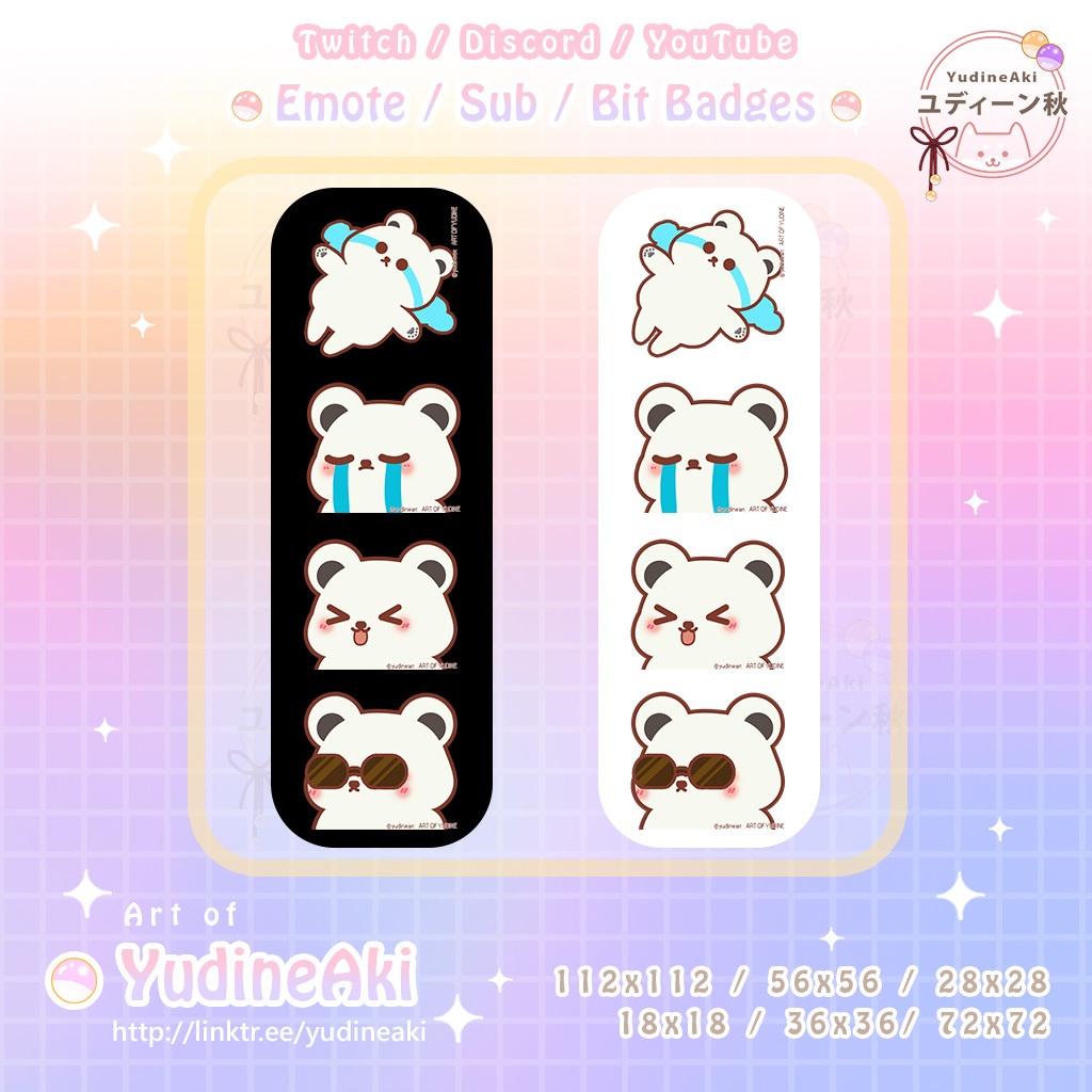 白熊の絵文字(12個)