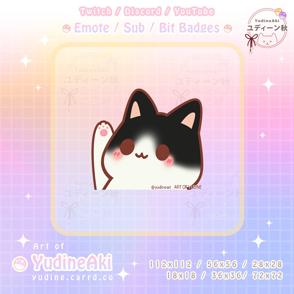 黒白猫の絵文字