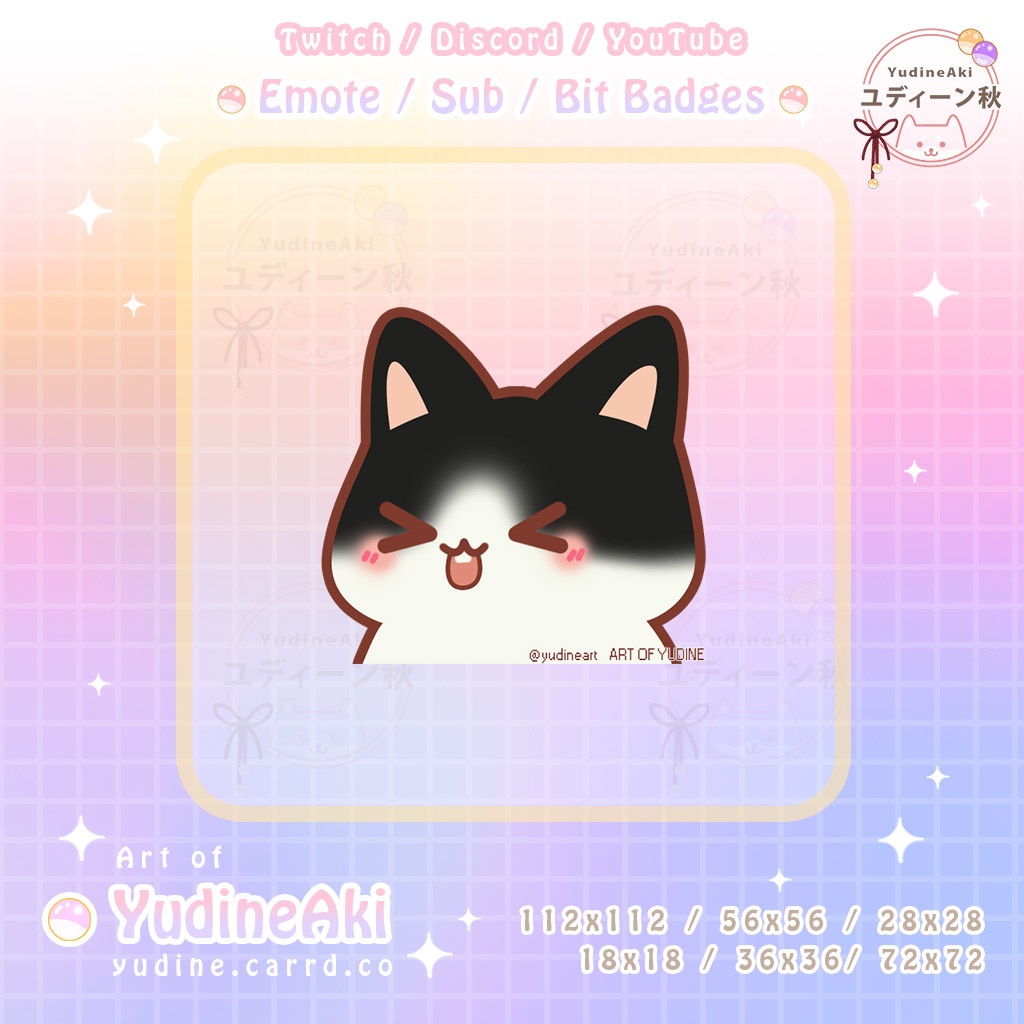 黒白猫の絵文字