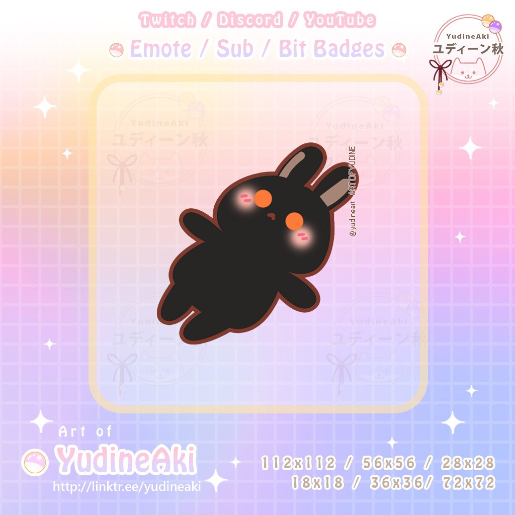 黒ウサギの絵文字(12個)