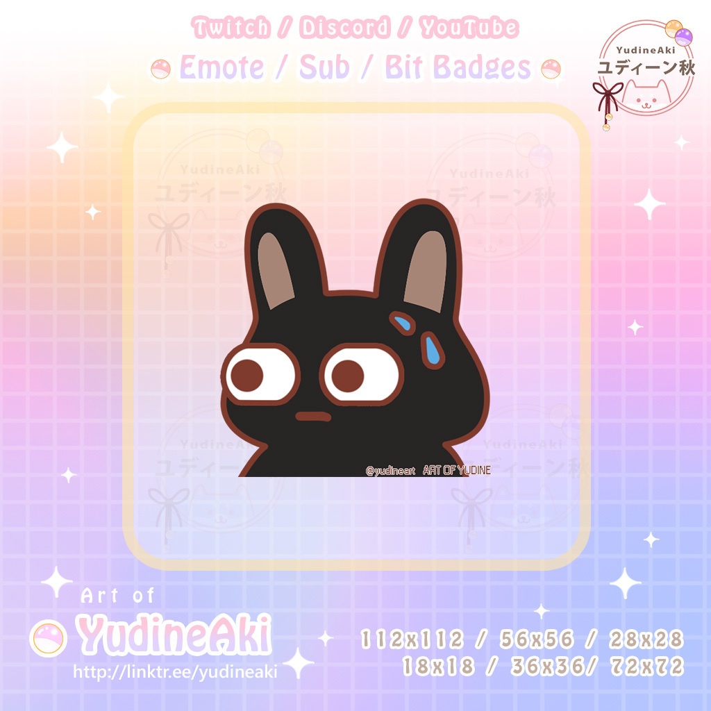 黒ウサギの絵文字(12個)