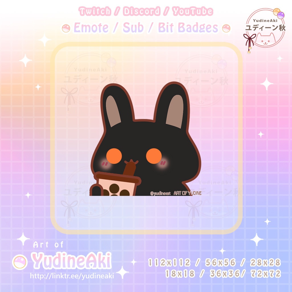 黒ウサギの絵文字(12個)